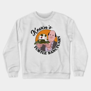 Kevin's Turtle Sanctuary (black text, distressed) Crewneck Sweatshirt